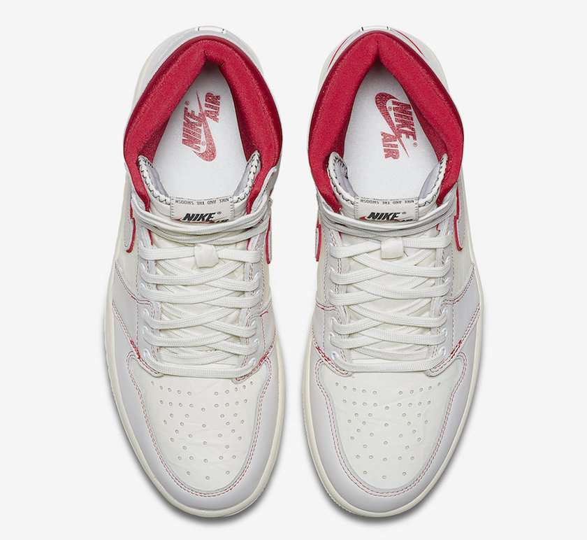 Air Jordan 1 Sail University Red 555088-160???????????????