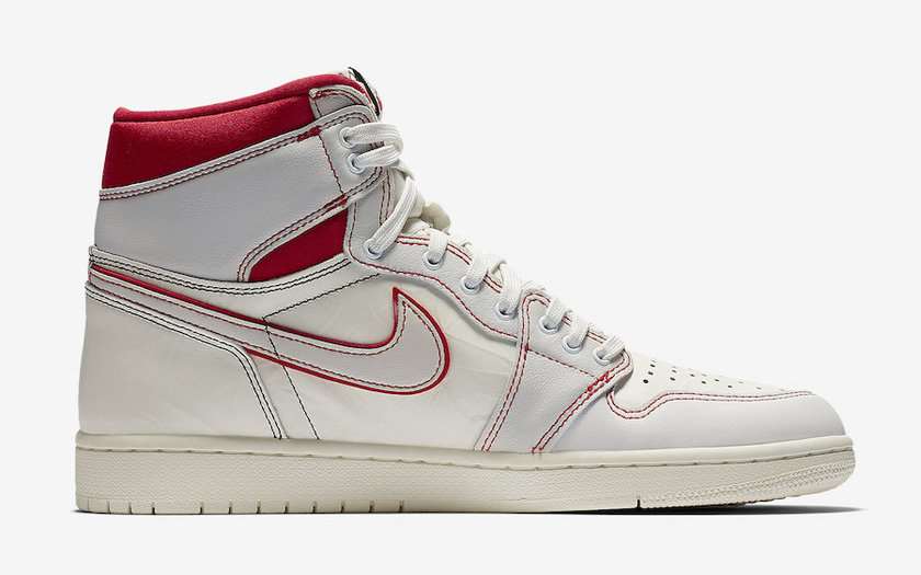 Air Jordan 1 Sail University Red 555088-160???????????????