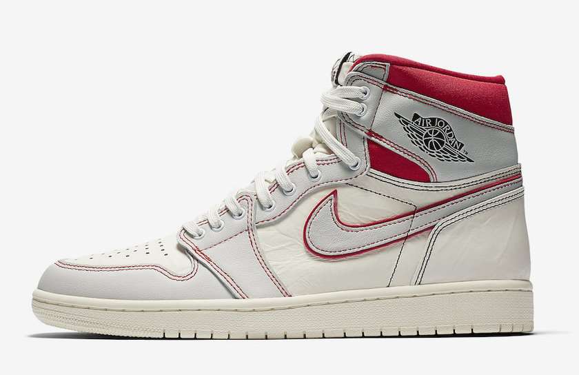 Air Jordan 1 Sail University Red 555088-160???????????????