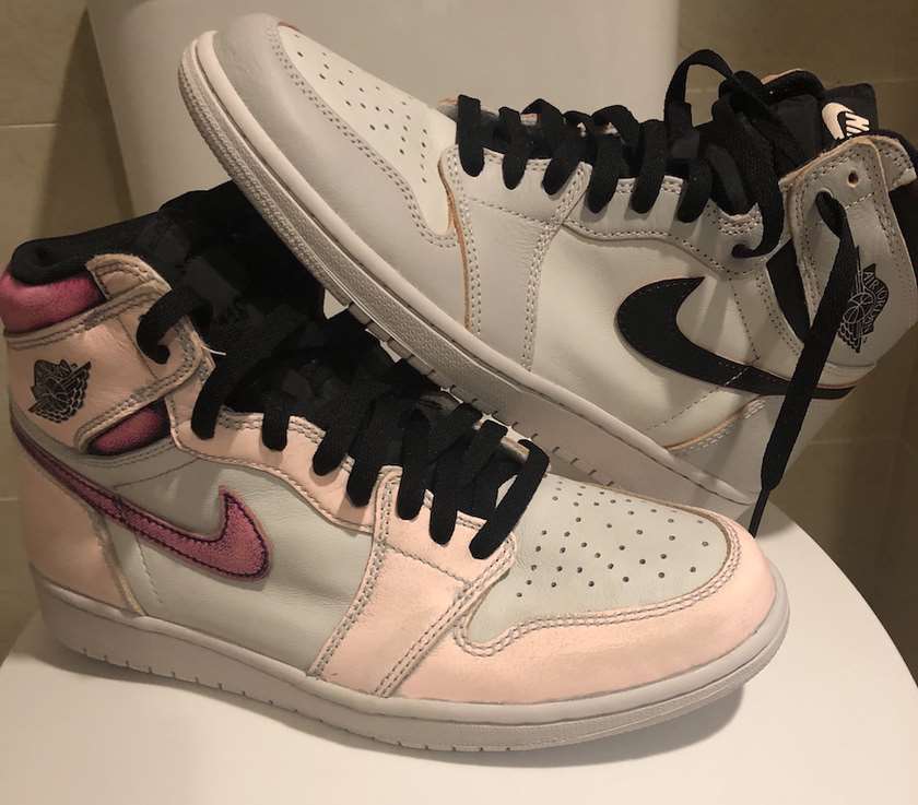 Air Jordan 1 Light Bone Crimson Tint Hyper Pink CD6578-006?????:registered:?????