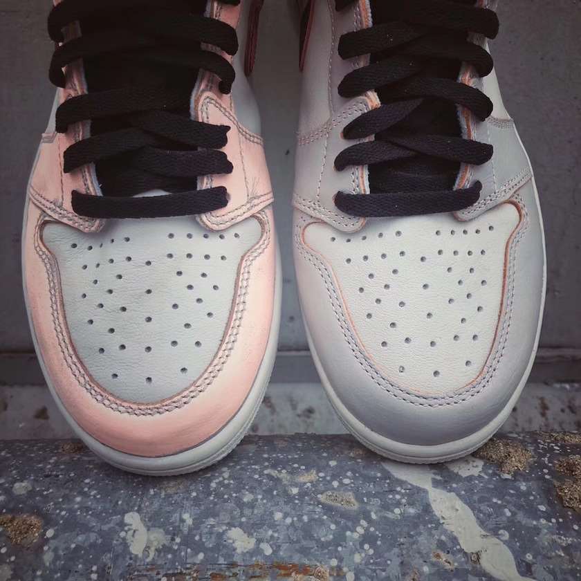 Air Jordan 1 Light Bone Crimson Tint Hyper Pink CD6578-006?????:registered:?????