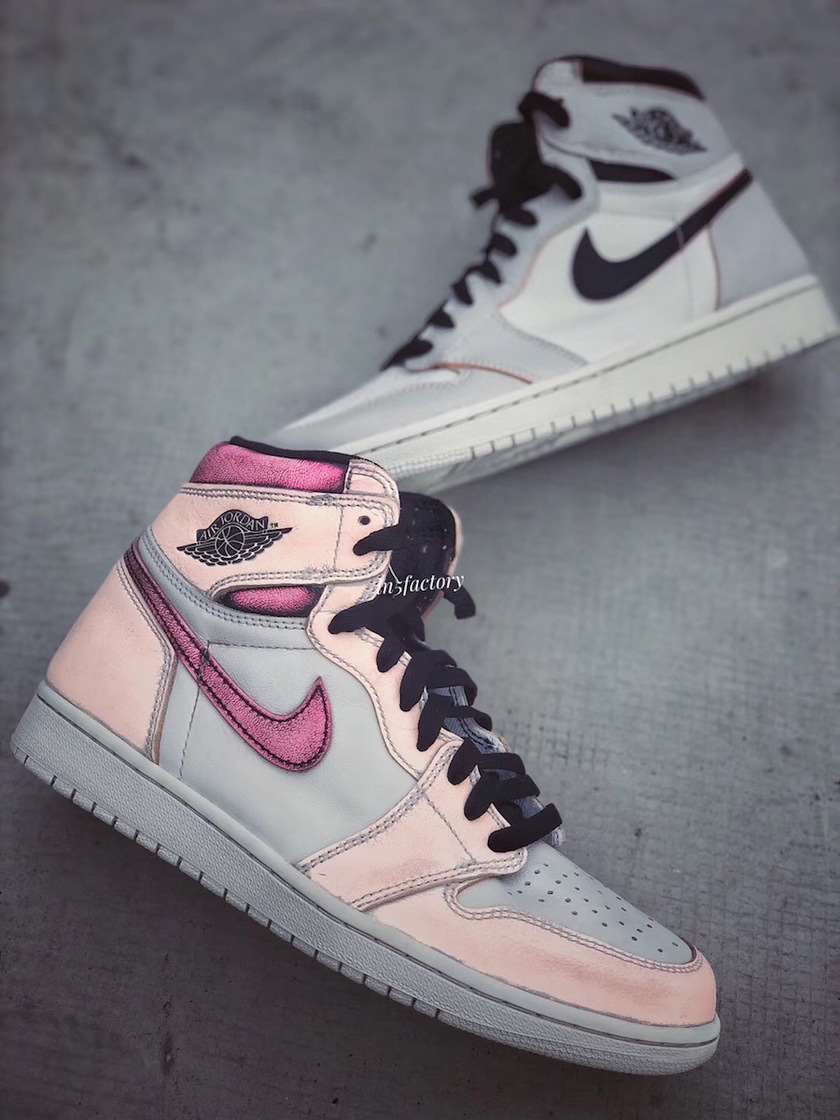 Air Jordan 1 Light Bone Crimson Tint Hyper Pink CD6578-006?????:registered:?????