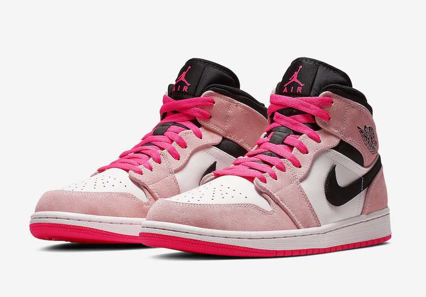 Air Jordan 1 Mid Crimson Tint Hyper Pink 852542-801???????????