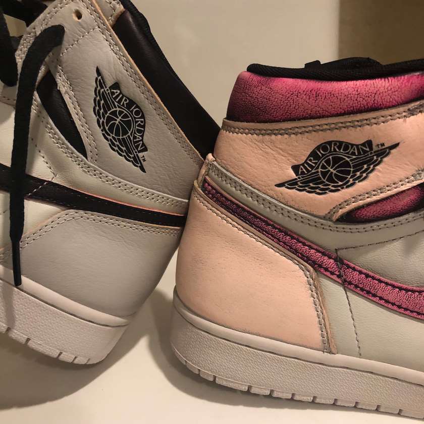 Air Jordan 1 Light Bone Crimson Tint Hyper Pink CD6578-006?????:registered:?????