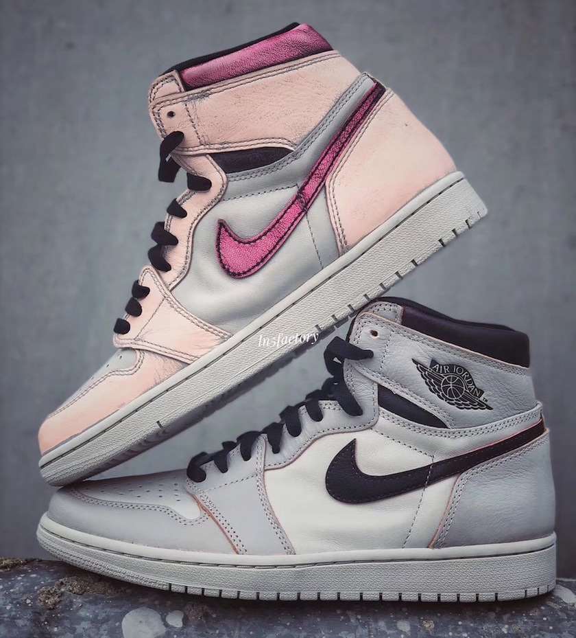 Air Jordan 1 Light Bone Crimson Tint Hyper Pink CD6578-006?????:registered:?????